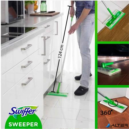 Kezdőkészlet, felmosó, nedves- és száraz utántöltővel, SWIFFER 'Sweeper'