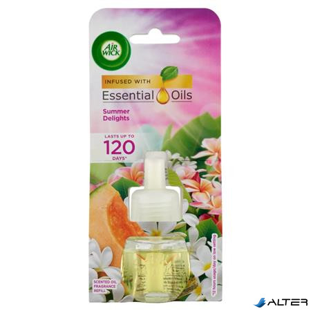 Illatosító készülék utántöltő, elektromos, 19 ml, AIR WICK "Life scents", nyári hangulat