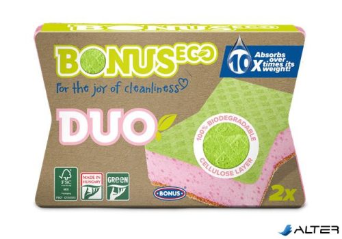 Mosogatószivacs, karcmentes, 2 db, BONUS "Duo"