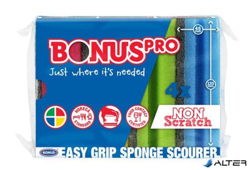 Mosogatószivacs, formázott, 4 db, BONUS