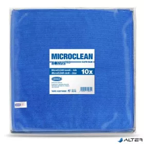   Törlőkendő, mikroszálas, univerzális, 10 db, 32x32 cm, BONUS 'MicroCLEAN', kék