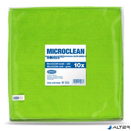 Törlőkendő, univerzális, 10 db, 32x32 cm, BONUS "MicroCLEAN", zöld