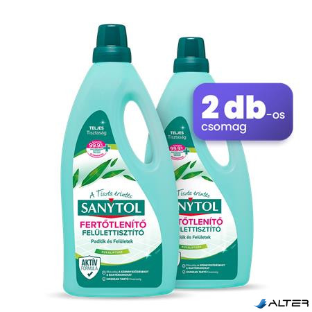 Felület tisztító- és fertőtlenítőszer, duopack, 2x1 l, SANYTOL, eukaliptusz