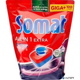   Mosogatógéptabletta, 100 db, SOMAT "All in 1 Extra"
