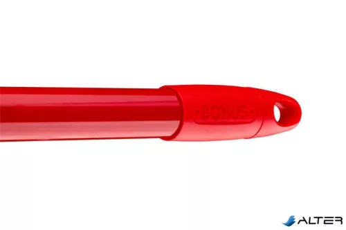 Nyél, menetes, alukróm, 140 cm, BONUS "Heavy Duty", piros