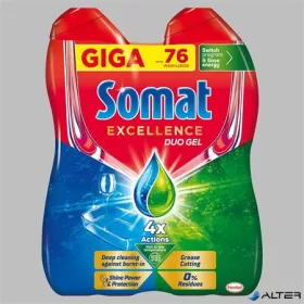  Mosogatógép mosogatógél, duo, 2x684 ml, SOMAT "Excellence Grease Cutting"