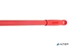 Nyél, menetes, bordázott, alukróm, 140 cm, BONUS "HACCP", piros