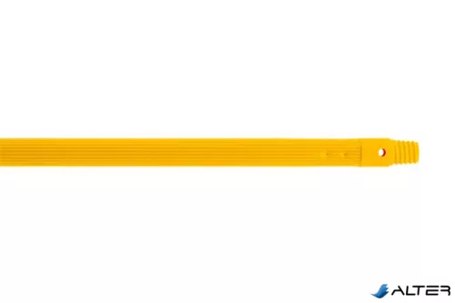 Nyél, menetes, bordázott, alukróm, 140 cm, BONUS "HACCP", sárga
