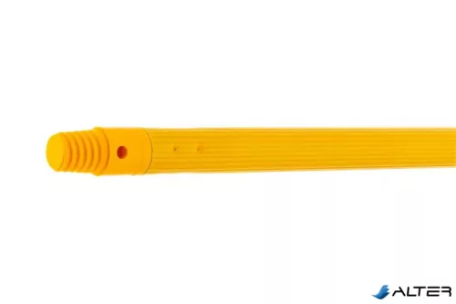 Nyél, menetes, bordázott, alukróm, 140 cm, BONUS "HACCP", sárga
