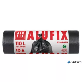   Szemeteszsák, 110 l, 10 db, 70x110 cm, 25 µ, ALUFIX, fekete