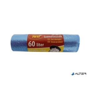 Szemeteszsák, 60 l, 20 db, 55x65 cm, 9 µ, TUTI, kék