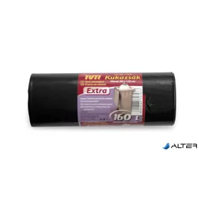   Szemeteszsák, 160 l, 10 db, 80x120 cm, 30 µ, TUTI "Extra", fekete