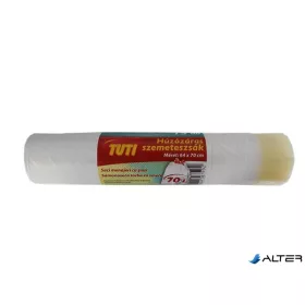   Szemeteszsák, zárószalagos, 70 l, 15 db, 64x70 cm, 19 µ, TUTI, fehér