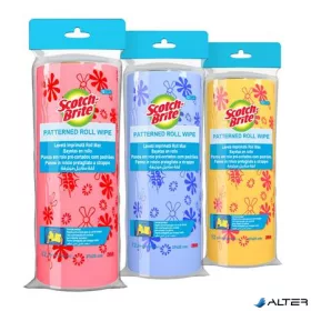   Törlőkendő, univerzális, 12 db, 25x27 cm, 3M 'Scotch-Brite', vegyes színek