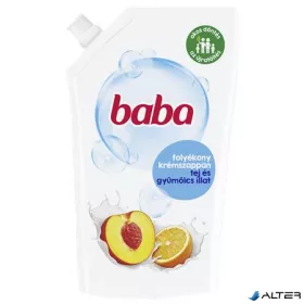   Folyékony szappan utántöltő, 0,5 l, BABA, tej és gyümölcs