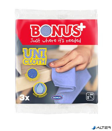 Törlőkendő, univerzális, perforált, 3 db BONUS "Uni Cloth"