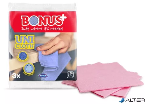 Törlőkendő, univerzális, perforált, 3 db BONUS 'UNI'