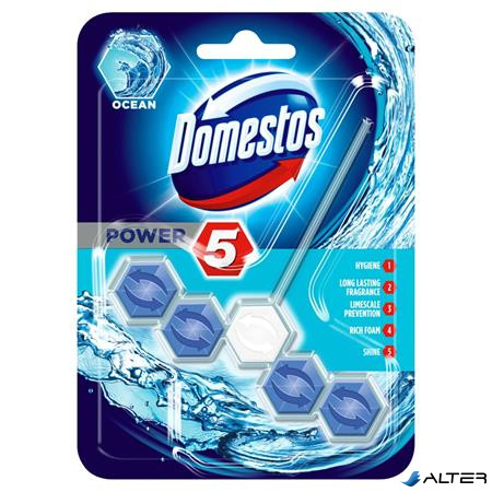 WC frissítő blokk, 1 db-os, DOMESTOS "Power 5", óceán