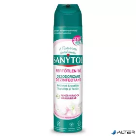   Légfrissítő, fertőtlenítő, 300 ml, SANYTOL, fehér virág