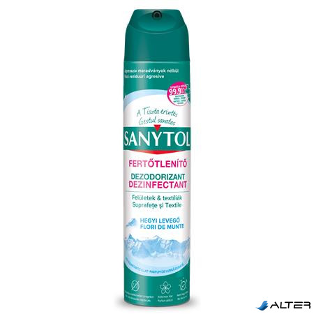 Légfrissítő, fertőtlenítő, 300 ml, SANYTOL, hegyi levegő