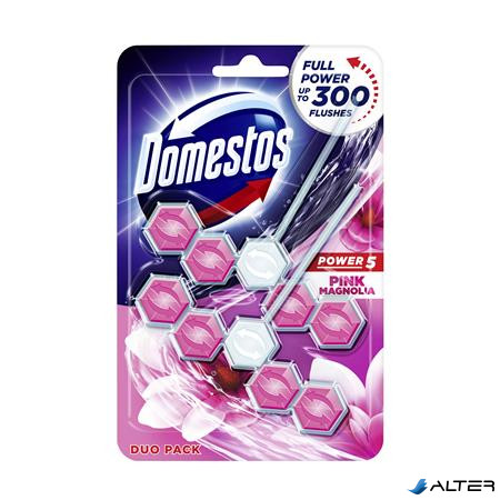 WC frissítő blokk, 2 db-os,DOMESTOS "Power 5", pink magnólia