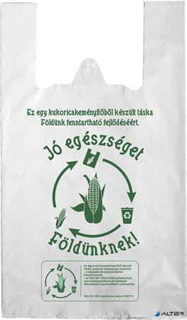 Ingvállas tasak, lebomló, 24x45x0,15 cm "Jó egészséget Földünknek"