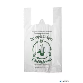   Ingvállas tasak, lebomló, 30x50x0,15 cm 'Jó egészséget Földünknek'