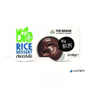 Növényi desszert, bio, 2x130 g, THE BRIDGE, rizs, csokis