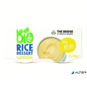 Növényi desszert, bio, 2x130 g, THE BRIDGE, rizs, vanília