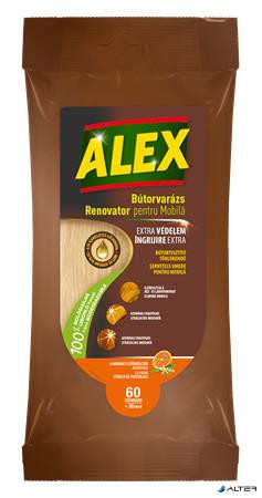 Nedves törlőkendő bútorokhoz, ALEX, 30 db