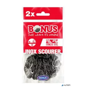 Inox fémsúroló, spirál, 2 db, BONUS