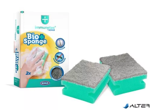 Mosogatószivacs, 2 db, BONUS 'Bioactive Sponge Immunetec'