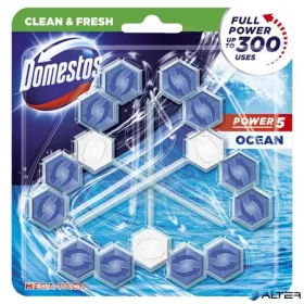   WC frissítő blokk, 3 db-os, DOMESTOS "Power 5", óceán