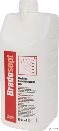 Felület fertőtlenítőszer, alkoholos, 1 l, BRADOSEPT