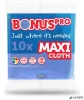 Törlőkendő, univerzális, 10 db, BONUS 'MAXI', kék