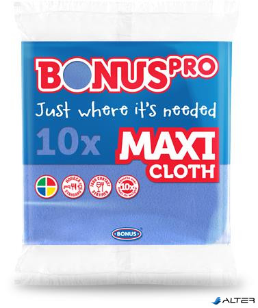 Törlőkendő, univerzális, 10 db, BONUS "MAXI", kék