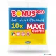 Törlőkendő, univerzális, 10 db, BONUS "MAXI", sárga
