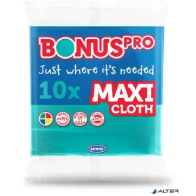   Törlőkendő, univerzális, 10 db, BONUS 'MAXI', zöld