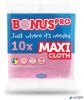 Törlőkendő, univerzális, 10 db, BONUS "MAXI", pink