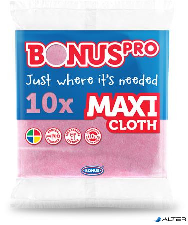 Törlőkendő, univerzális, 10 db, BONUS "MAXI", pink