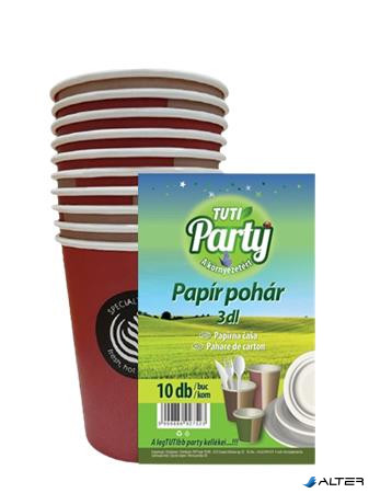 Papírpohár, 3 dl, 10 db, TUTI "Party"
