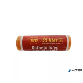   Szemeteszsák, köthető füles, 35 l, 20 db, 50x60 cm, 16 µ, TUTI, narancssárga