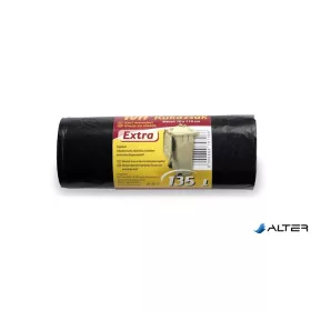   Szemeteszsák, extra erős, 135 l, 10 db, 70x110 cm, 27 µ, TUTI "Extra", fekete