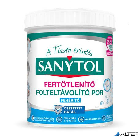 Folteltávolító- és fertőtlenítő por, 450 g, SANYTOL, fehér ruhákhoz