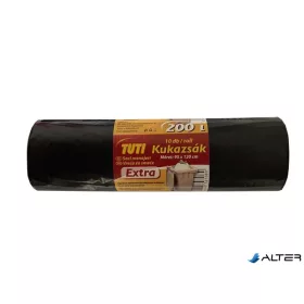   Szemeteszsák, extra erős, 200 l, 10 db, 95x120 cm, 32 µ, TUTI "Extra", fekete