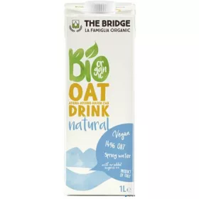 Növényi ital, bio, dobozos, 1 l, THE BRIDGE, zab