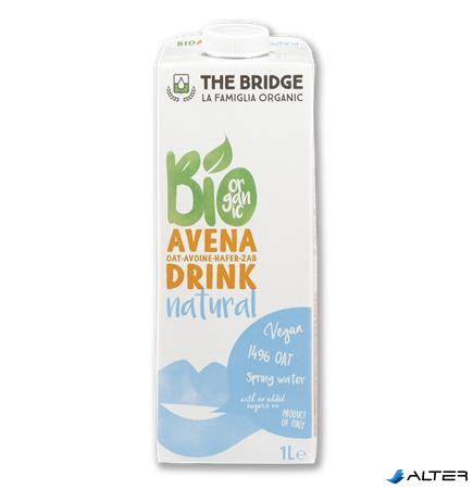 Növényi ital, bio, dobozos, 1 l, THE BRIDGE, zab