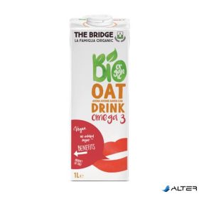   Növényi ital, gluténmentes, bio, dobozos, 1 l, THE BRIDGE, Omega 3, zab
