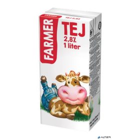 Tartós tej, dobozos, 2,8%, 1 l, FARMER