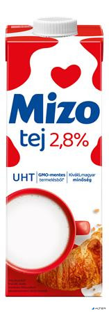 Tartós tej, visszazárható dobozban, 2,8%, 1 l, MIZO